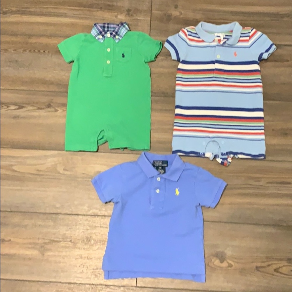 Polo by Ralph Lauren Green and Blue Bodysuits